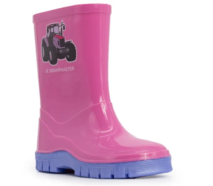 Xpert Junior Tactor Wellingtons Pink